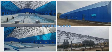 山西省大同市中国人民解放军32133部队新建游泳馆钢结构网架制作安装
